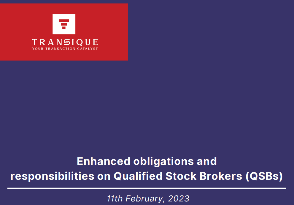 Enhanced Oblogations & Responsibilities On Qualified Stock Brokers