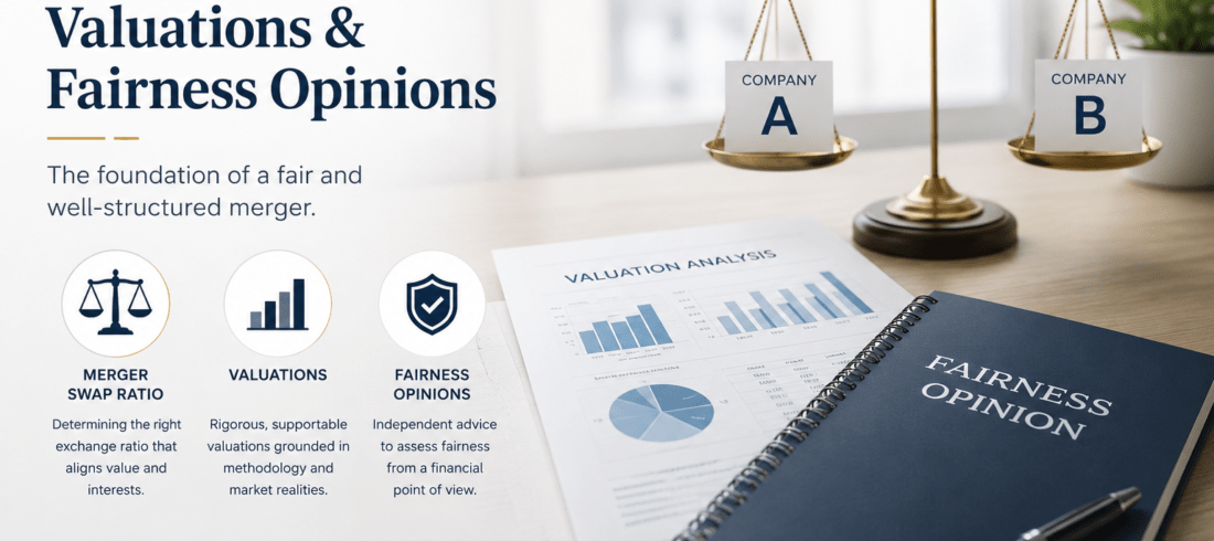 Merger swap-ratio valuation and fairness opinion — scheme of arrangement India