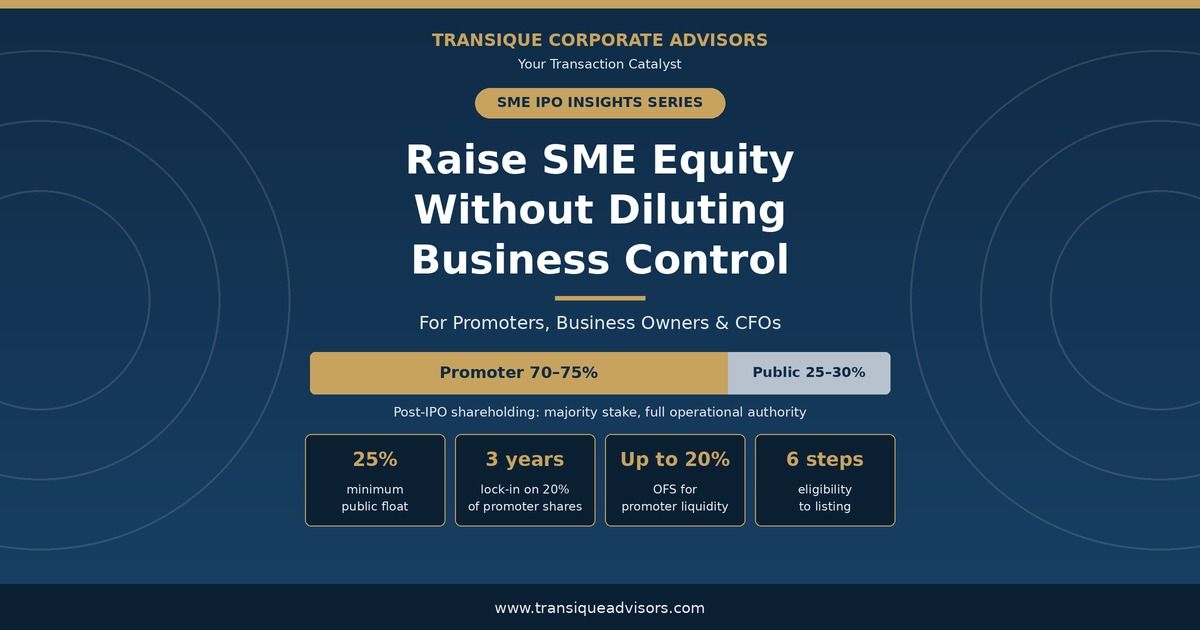 SME IPO – raising equity capital without diluting promoter control